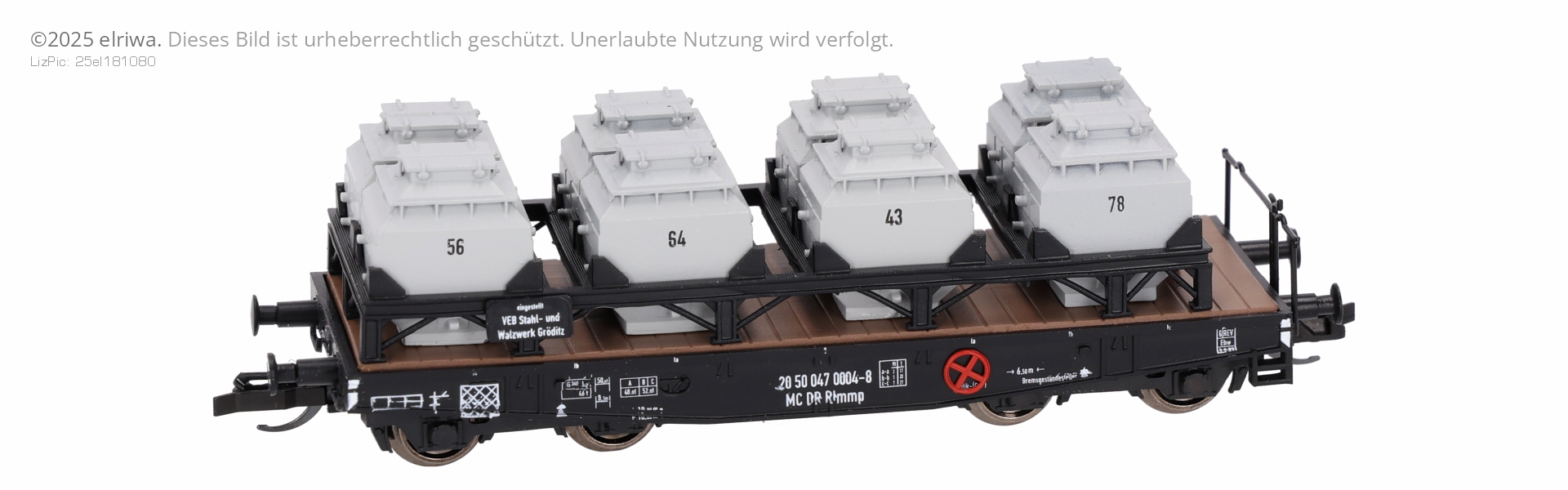 Karsei 23291 - Schwerlastwagen Rlmmp mit Kalkkübeln, DR, Ep.IV