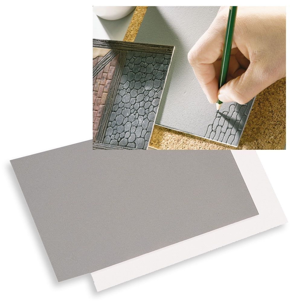 Busch 7201 - Modellbauplatten zum Selberprägen, 2 Stück, je 30,8 x 15,8 cm
