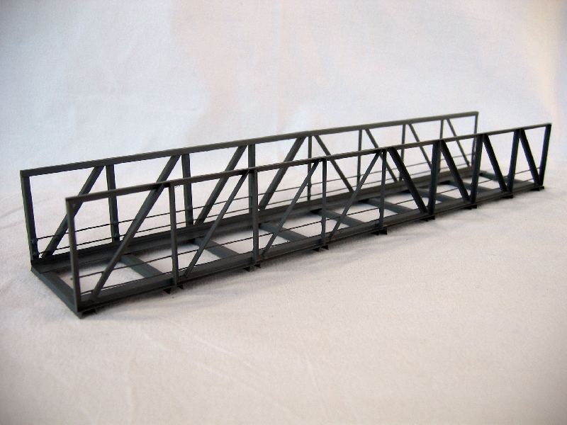 Hack 10152 - V30-g  -  Vorflutbrücke 30cm, 55mm breit, 1-gleisig, grün