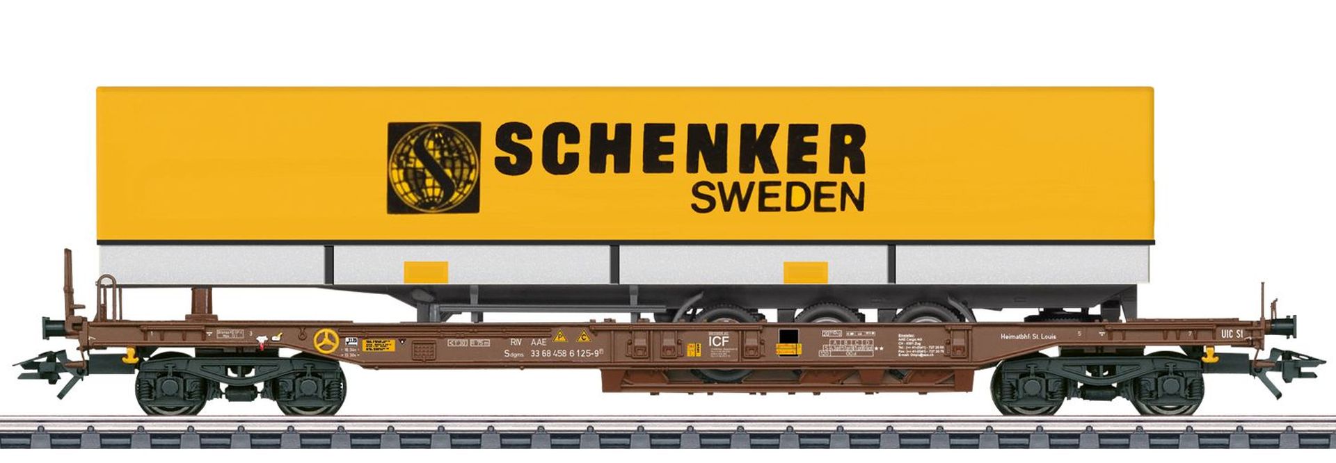 Märklin 47438 - Taschenwagen, AAE-Cargo, Ep.V 'Schenker SWEDEN'