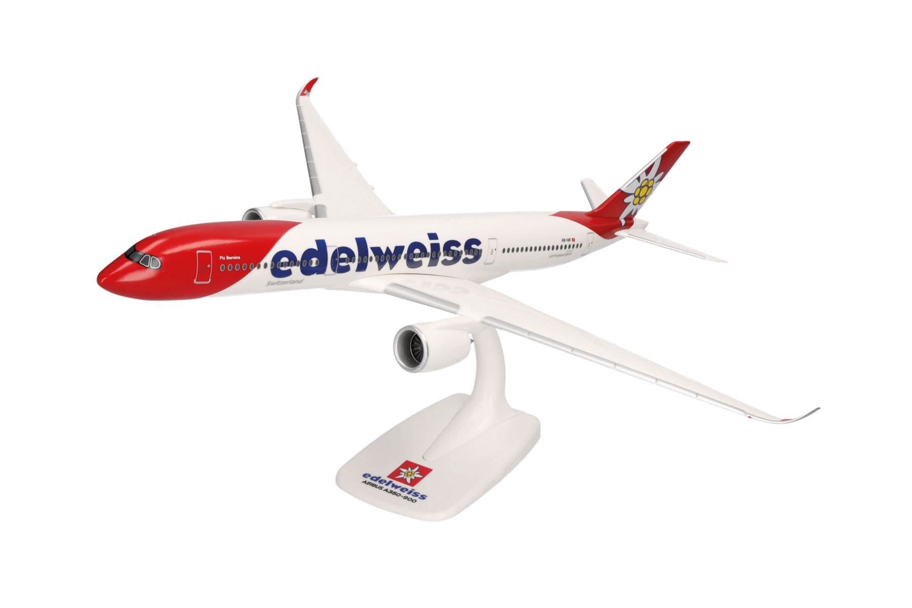 Herpa 614450 - Edelweiss Air Airbus A350-900 – HB-IHF "Piz Bernina"