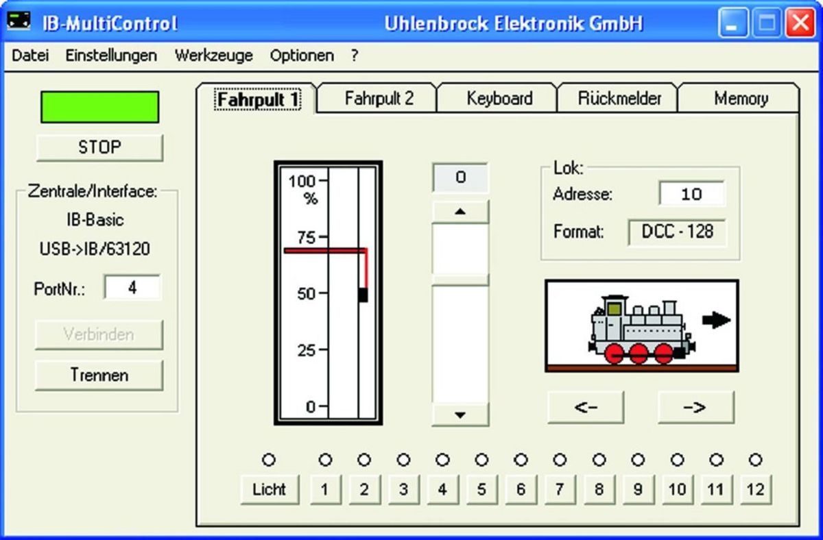 Uhlenbrock 19200 - IB-MultiControl, Software