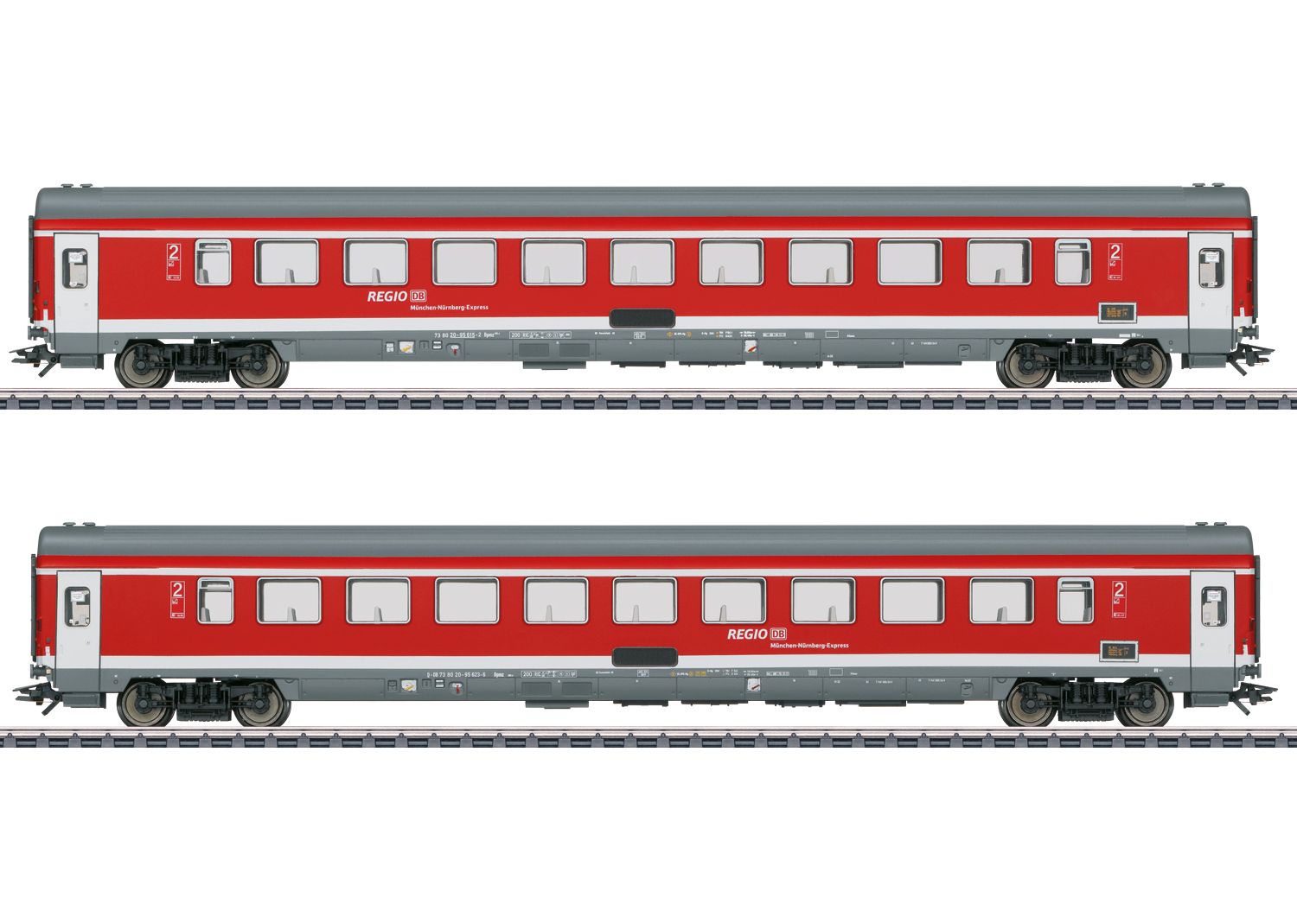 Märklin 42989 - 2er Set Personenwagen 'München-Nürnberg-Express', DBAG, Ep.VI
