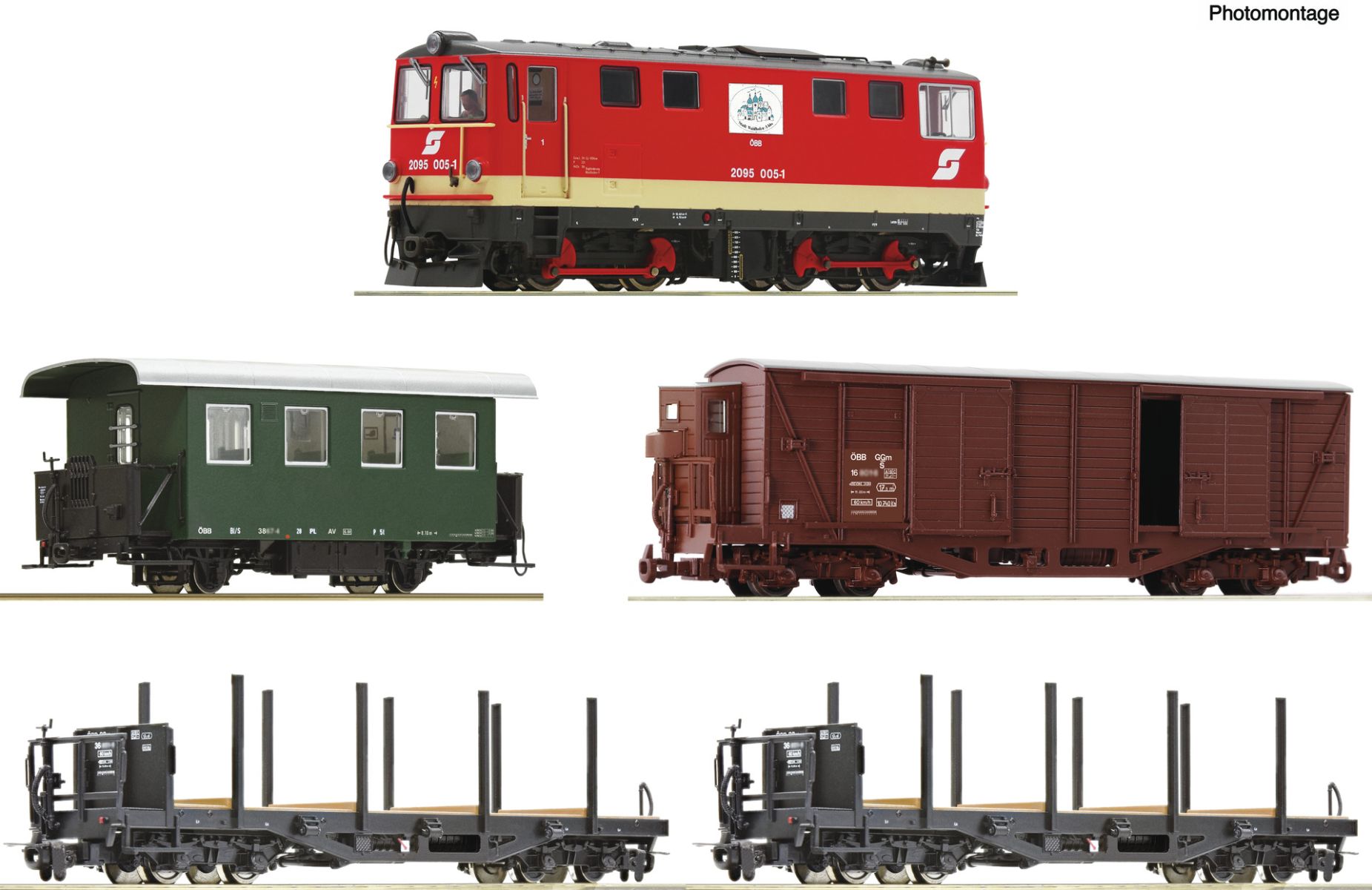Roco 5540001 - Zugset mit 2095 005-1 und Güterzug, ÖBB, Ep.IV-V