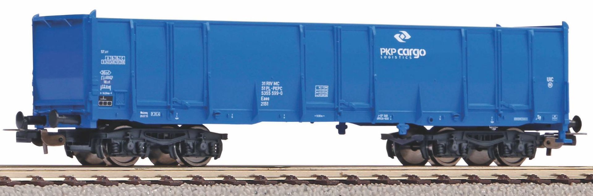 Piko 98553-C4 - Hochbordwagen Eaos, PKP-Cargo, Ep.VI, Betriebnummer 4