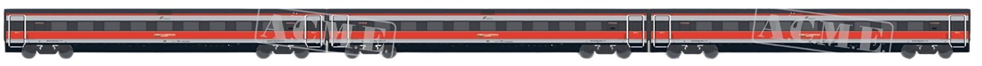 ACME AC 70121 - 3er Set Ergänzungswagen für ETR 500, FS, Ep.VI