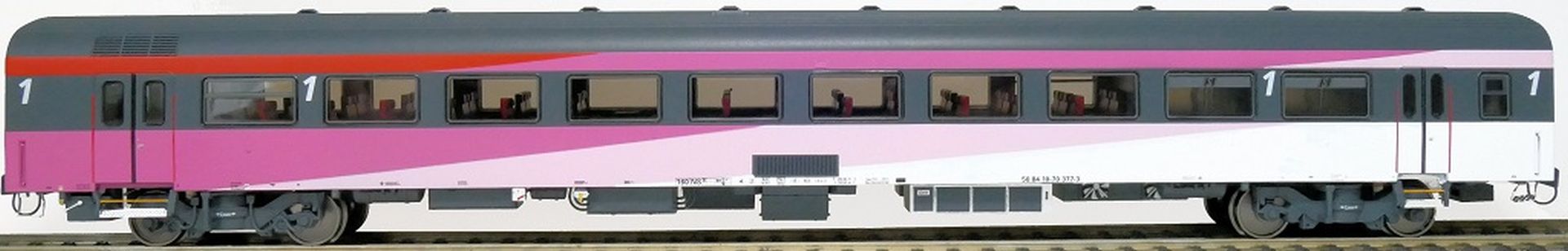 Exact-Train EX11185 - Personenwagen ICRm Fyra 1, A, NS, Ep.VI, mit Innenbel. und Figuren