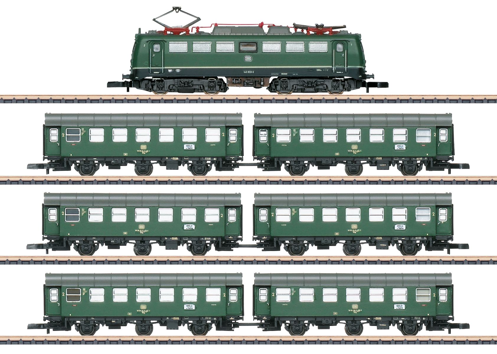 Märklin 81304 - Zugset mit BR 140 und 3 Umbauwagenpaare, DB, Ep.IV