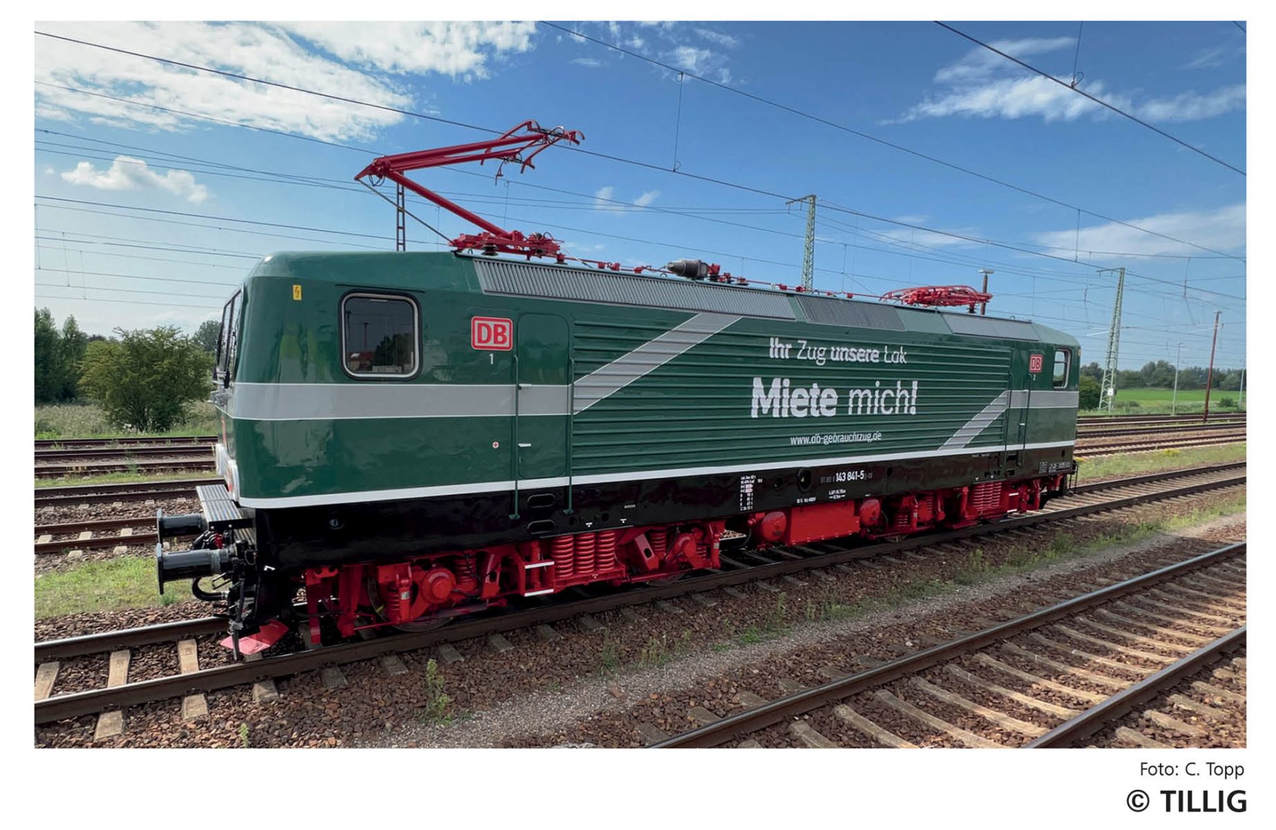 Tillig 04349 - E-Lok 143 841-5 'Miete mich', DBAG, Ep.VI