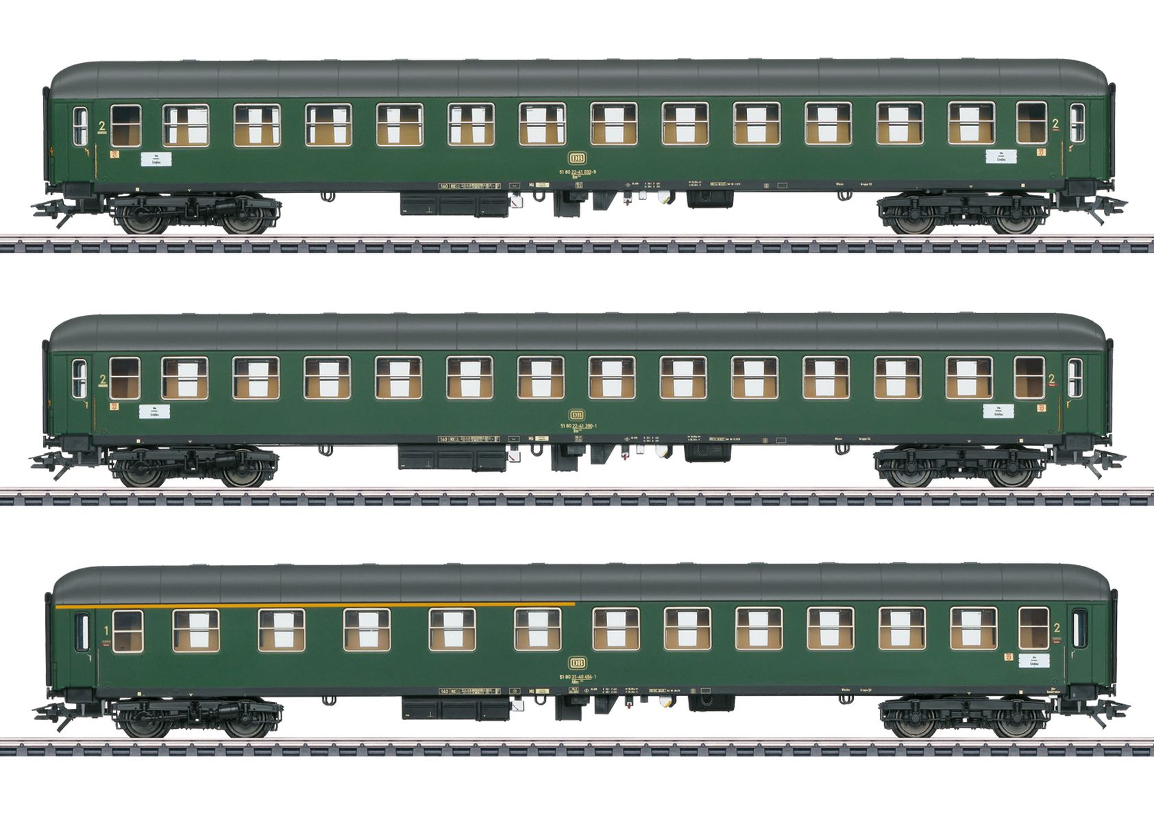 Märklin 43936 - 3er Set Personenwagen E 419, DB, Ep.IV