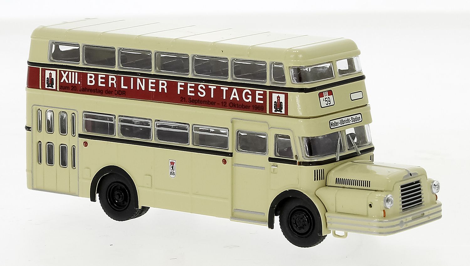 Brekina 61208 - IFA Do 56 Bus 1960, BVG - Berliner Festtage, 1960