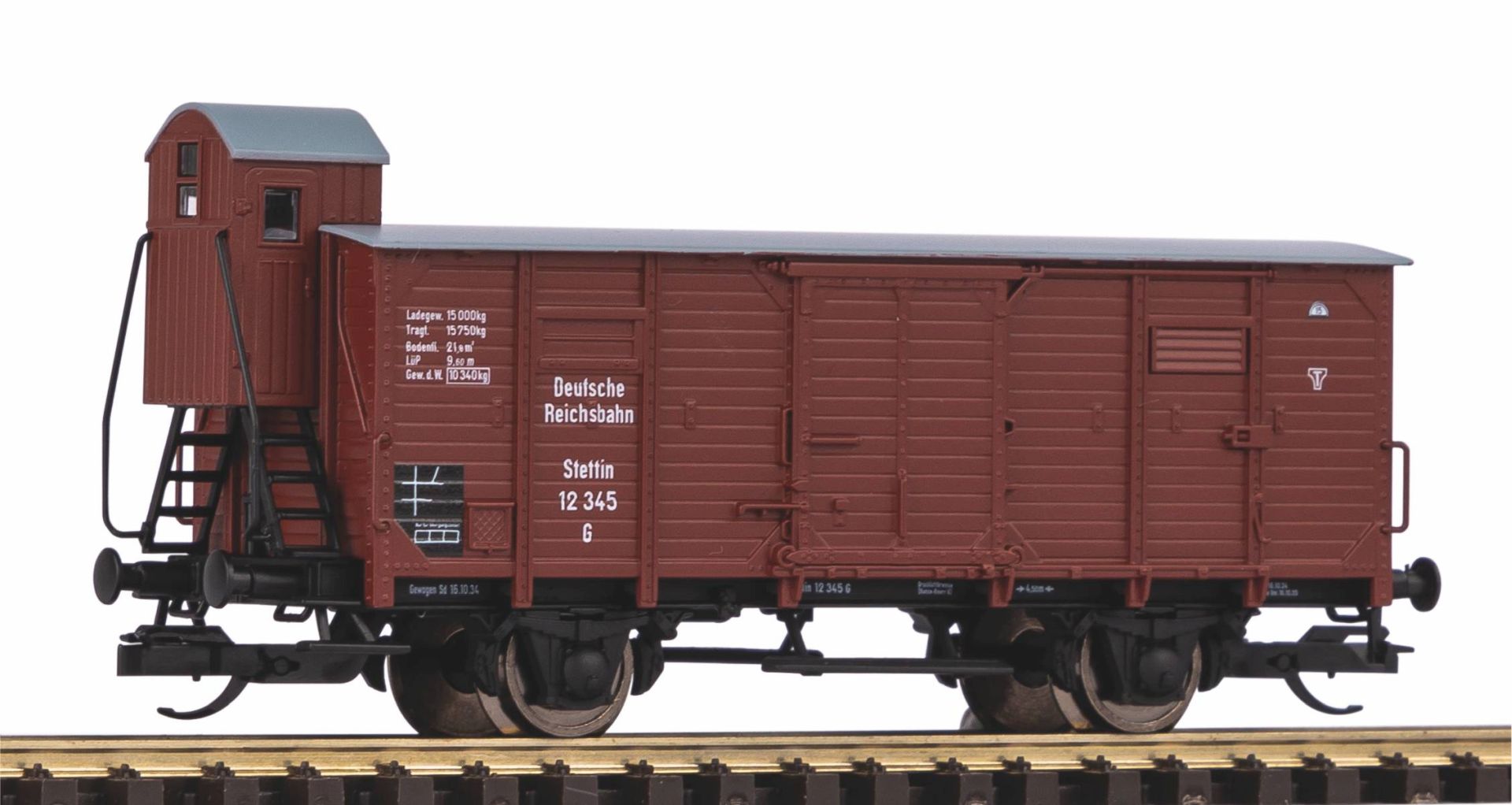 Piko 47766 - Gedeckter Güterwagen G02 mit Bremserhaus, DRG, Ep.II