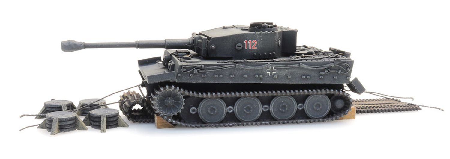 Artitec 6870401 - Panzer Tiger I grau, Wehrmacht, Eisenbahntransport