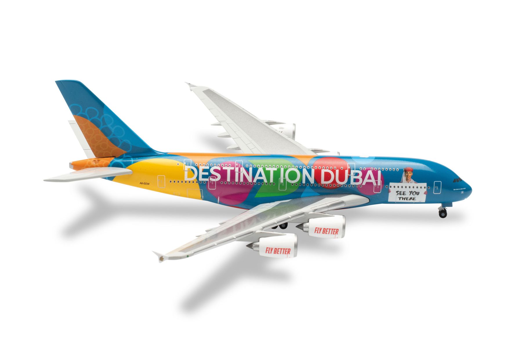 Herpa 536905-001 - Emirates Airbus A380 "Destination Dubai" - A6-EEW