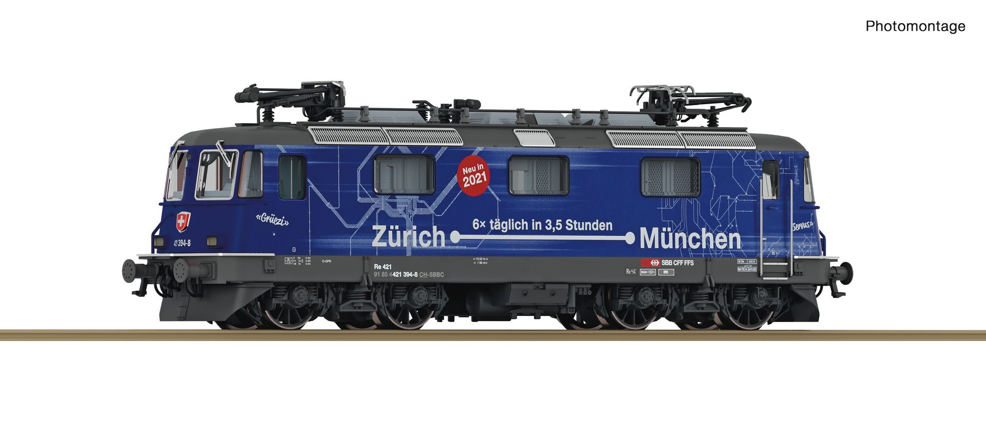 Fleischmann 732475 - E-Lok Re 421 394-8, SBB, Ep.VI, DC-Sound