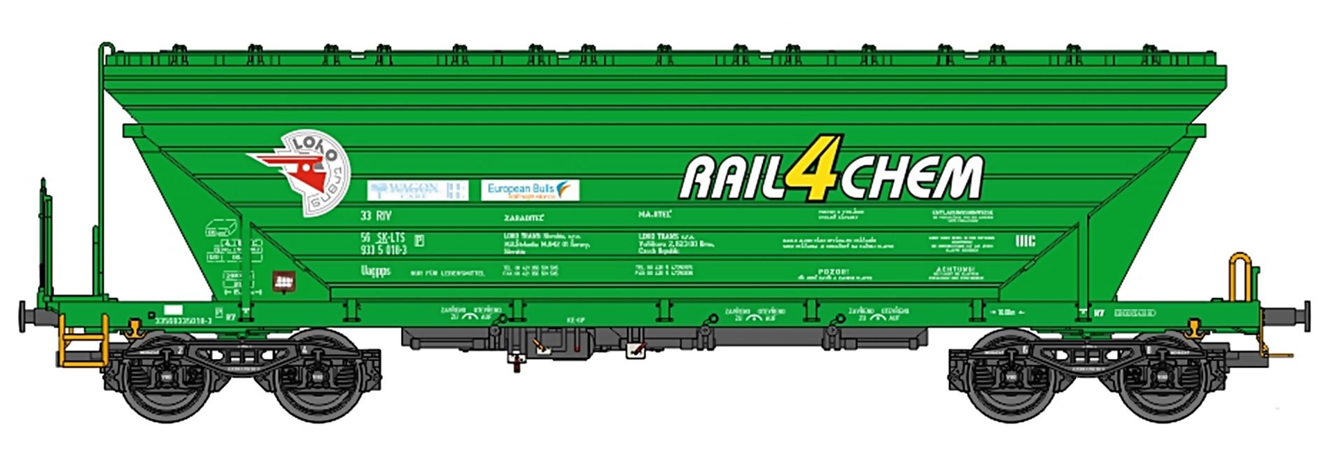 NPE NW 52220 - Getreidesilowagen Uagpps, Slowenien, Rail4Chem, Ep.V-VI