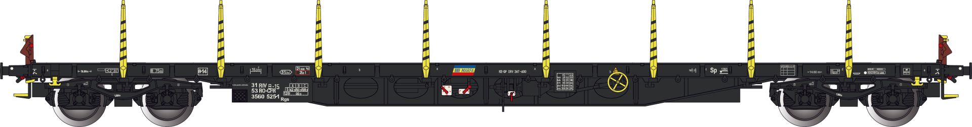 Albert Modell 356002 - Rungenwagen Rgs, RO-CFR, Ep.VI