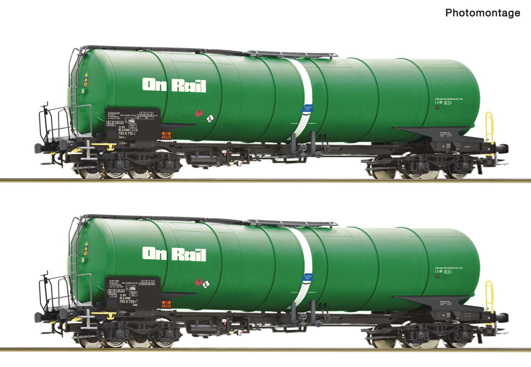 Roco 6600147 - 2er Set Kesselwagen Zans, OnRail, Ep.VI