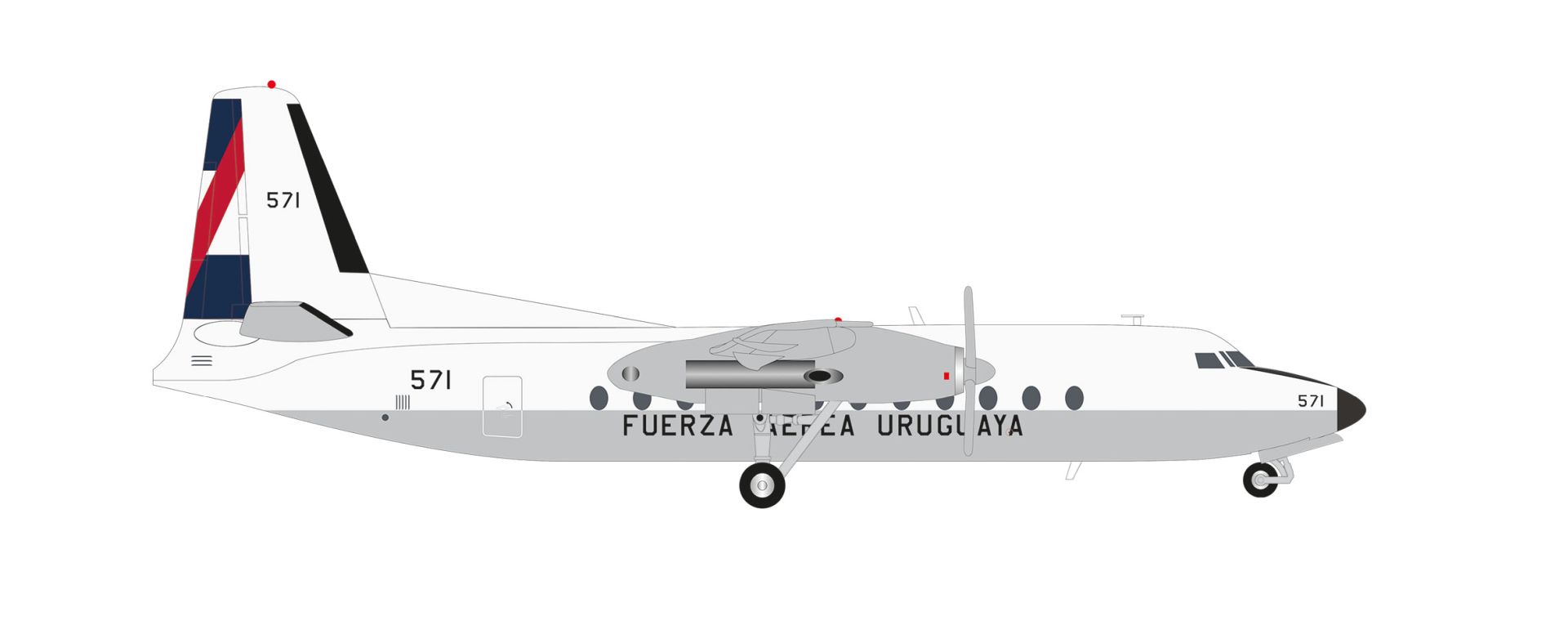 Herpa 573368 - Uruguayan Air Force Fairchild FH-227D (LCD) - 571