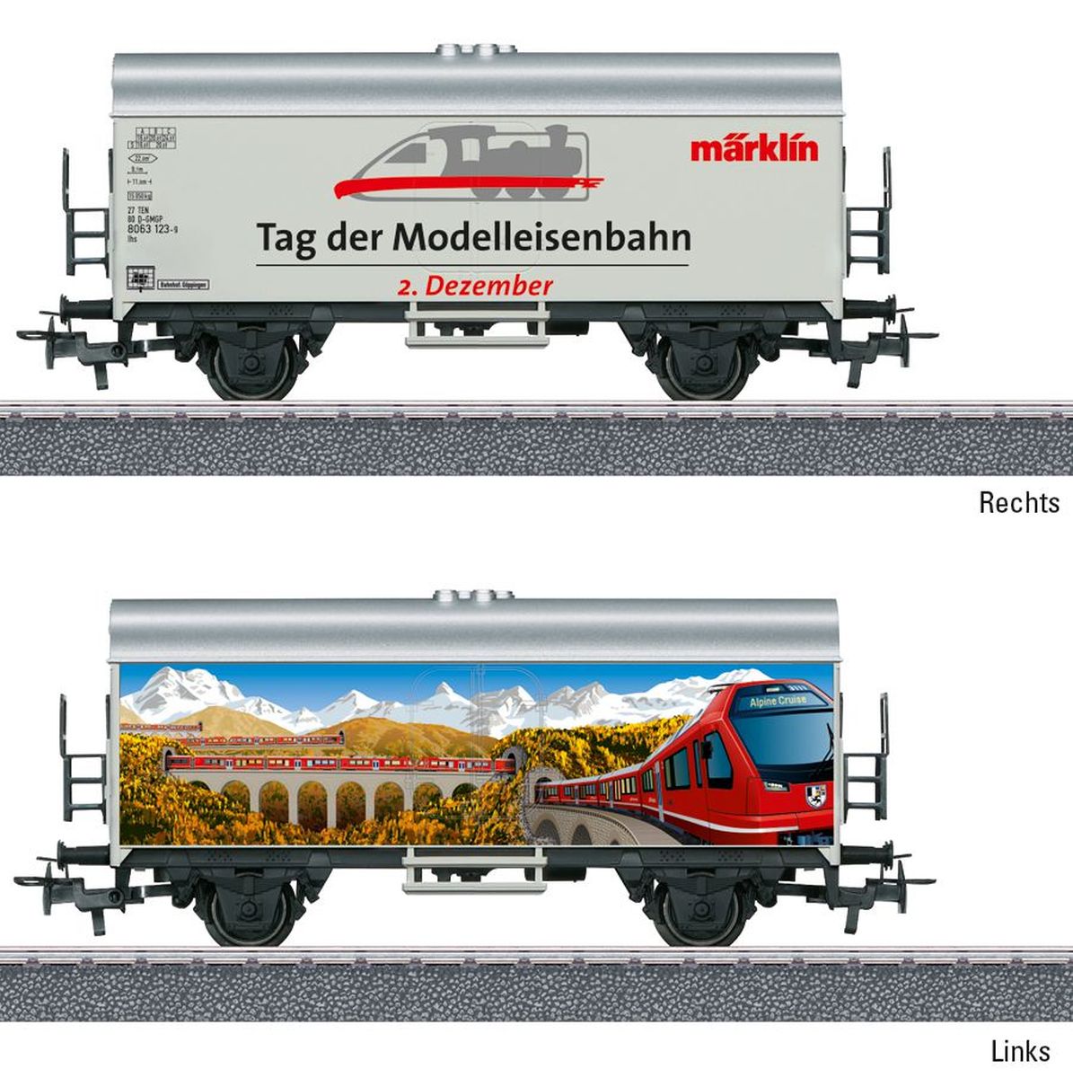 Märklin 44223 - Wagen Internationaler Tag der Modelleisenbahn am 2. Dezember 2023