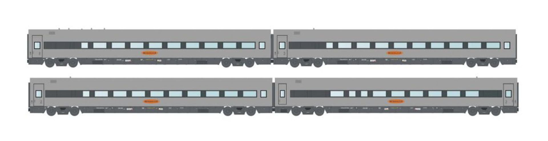 L.S. Models MW2405 - 4er Set Personenwagen 'Metropolitan', DBAG, Ep.V