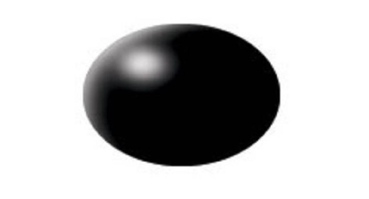 Revell 36302 - Aqua Color, schwarz, seidenmatt, 18ml