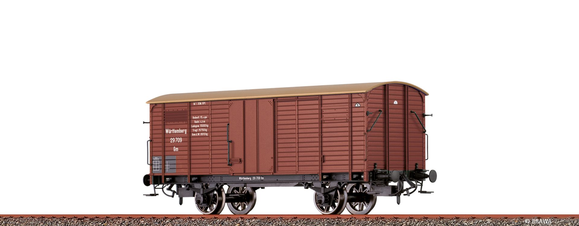 Brawa 49884 - Gedeckter Güterwagen Gm der K.W.St.E., Ep.I
