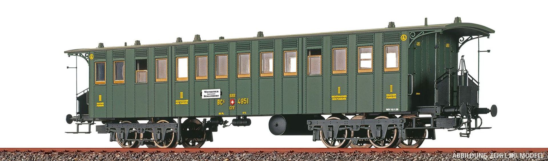 Brawa 65086 - Personenwagen BC4, SBB, Ep.II