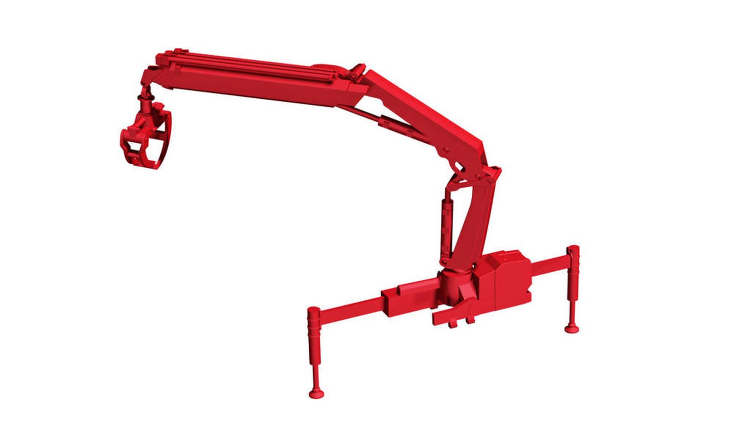Herpa 054140 - Hiab Ladekran X-HIPRO 232 E-3 mit Greifer, rot Herpa 054140 - Hiab Ladekran X-HIPRO 232 E-3 mit Greifer, rot