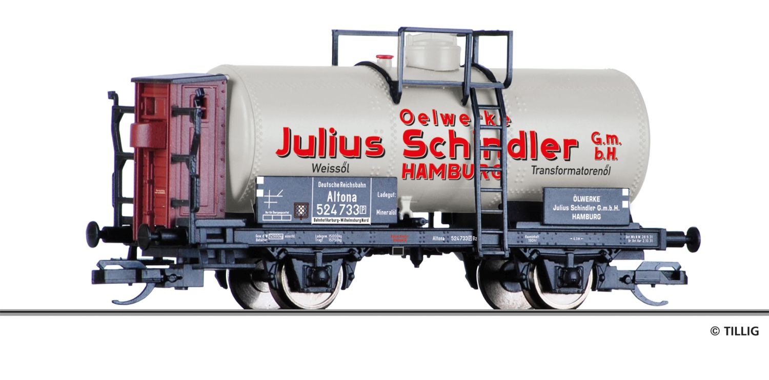 Tillig 95859-A24 - Kesselwagen, DRG, Ep.II 'Ölwerke Julius Schindler'