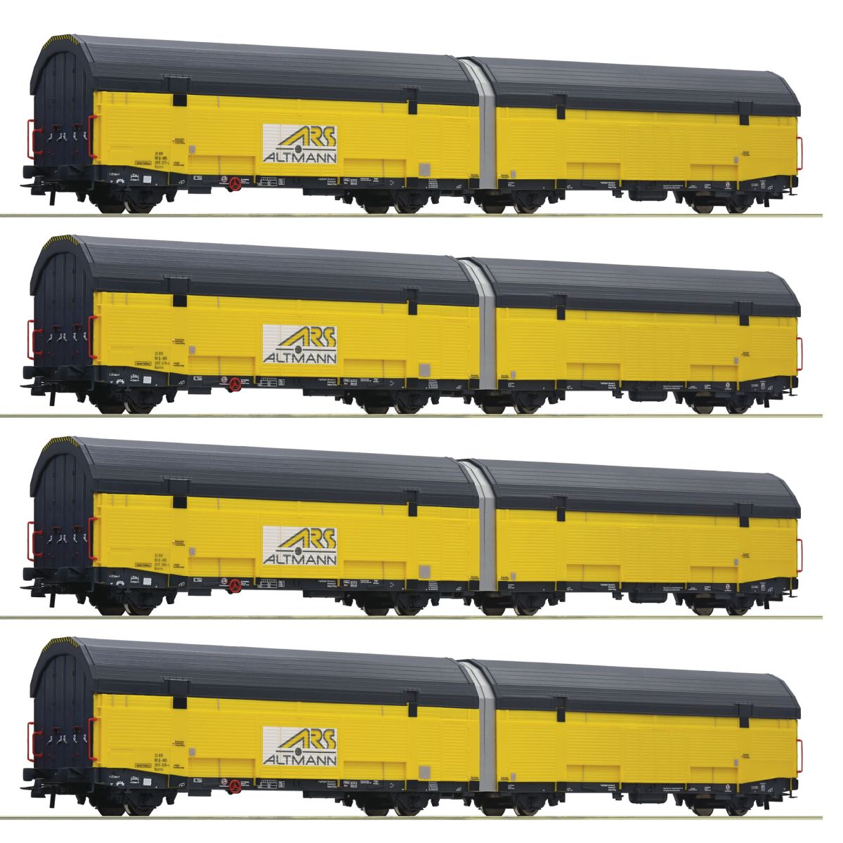 Roco 77049 - 4er Set Autotransporteinheiten Hccrrs, ARS-Altmann, Ep.VI