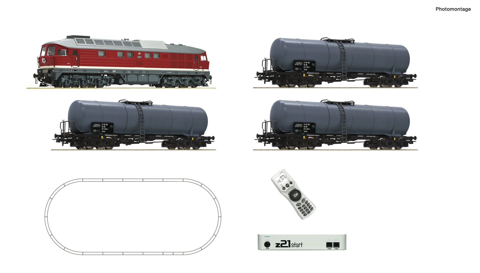 Roco 5110002 - Digitales Startset mit BR 132 und Güterzug, DR, Ep.IV, z21start