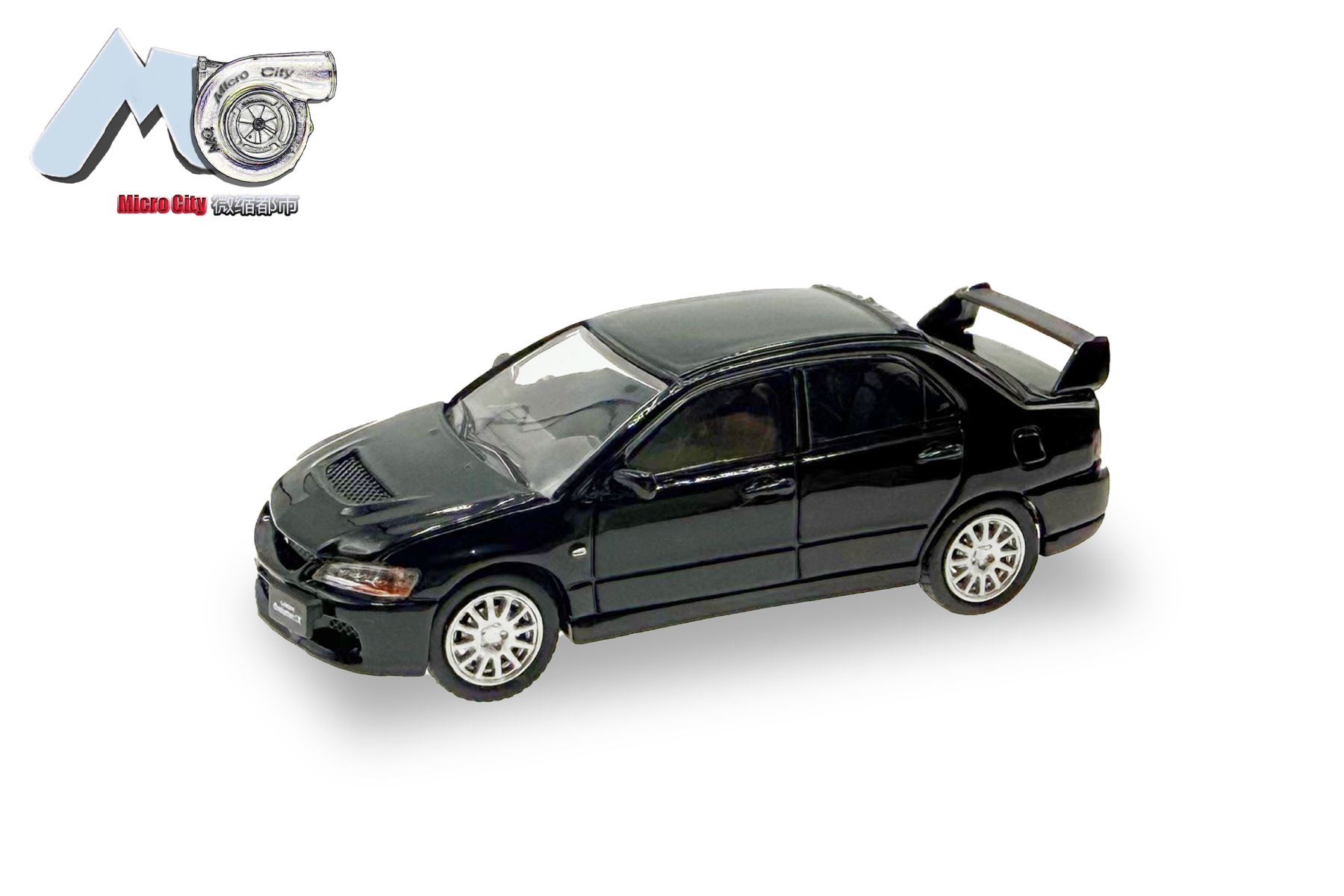Herpa 87MC000038 - MicroCity: Mitsubishi Lancer Evo 9, schwarz