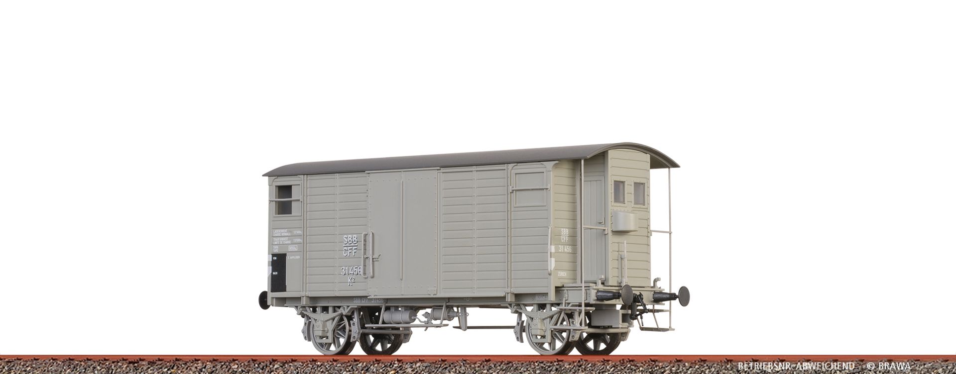 Brawa 47899 - Gedeckter Güterwagen K2, SBB, Ep.II