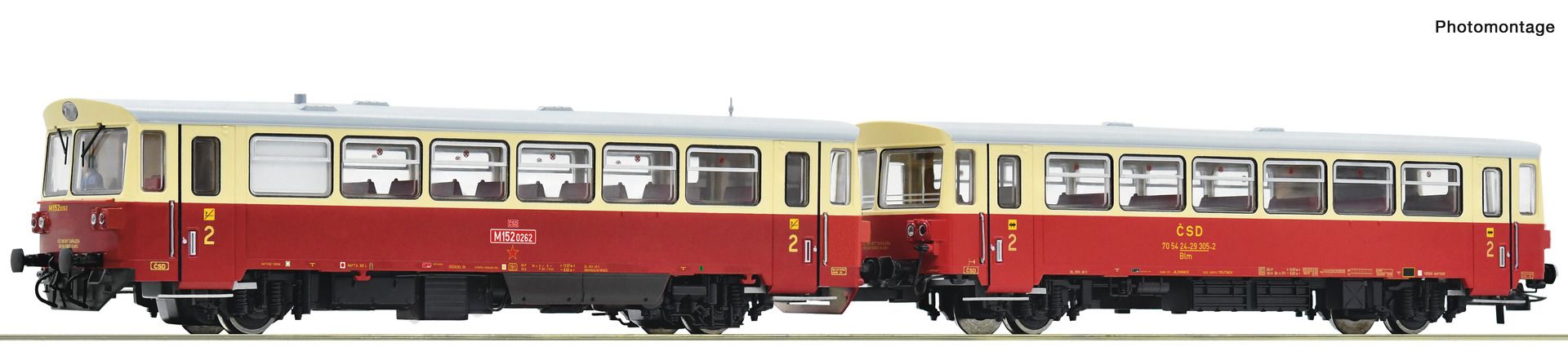 Roco 7700010 - Triebwagen M 152 0262 mit Beiwagen, CSD, Ep.IV