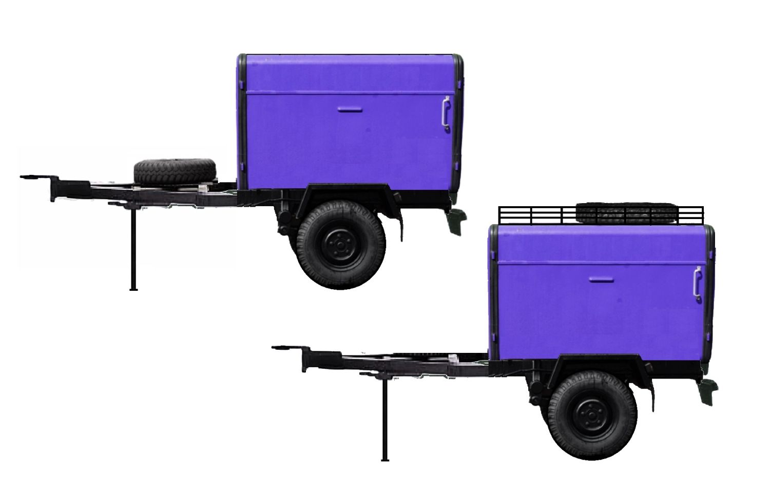 NPE NA 88335 - Anhänger HL 10 Kasten, blaue Post DDR, 2 Stück