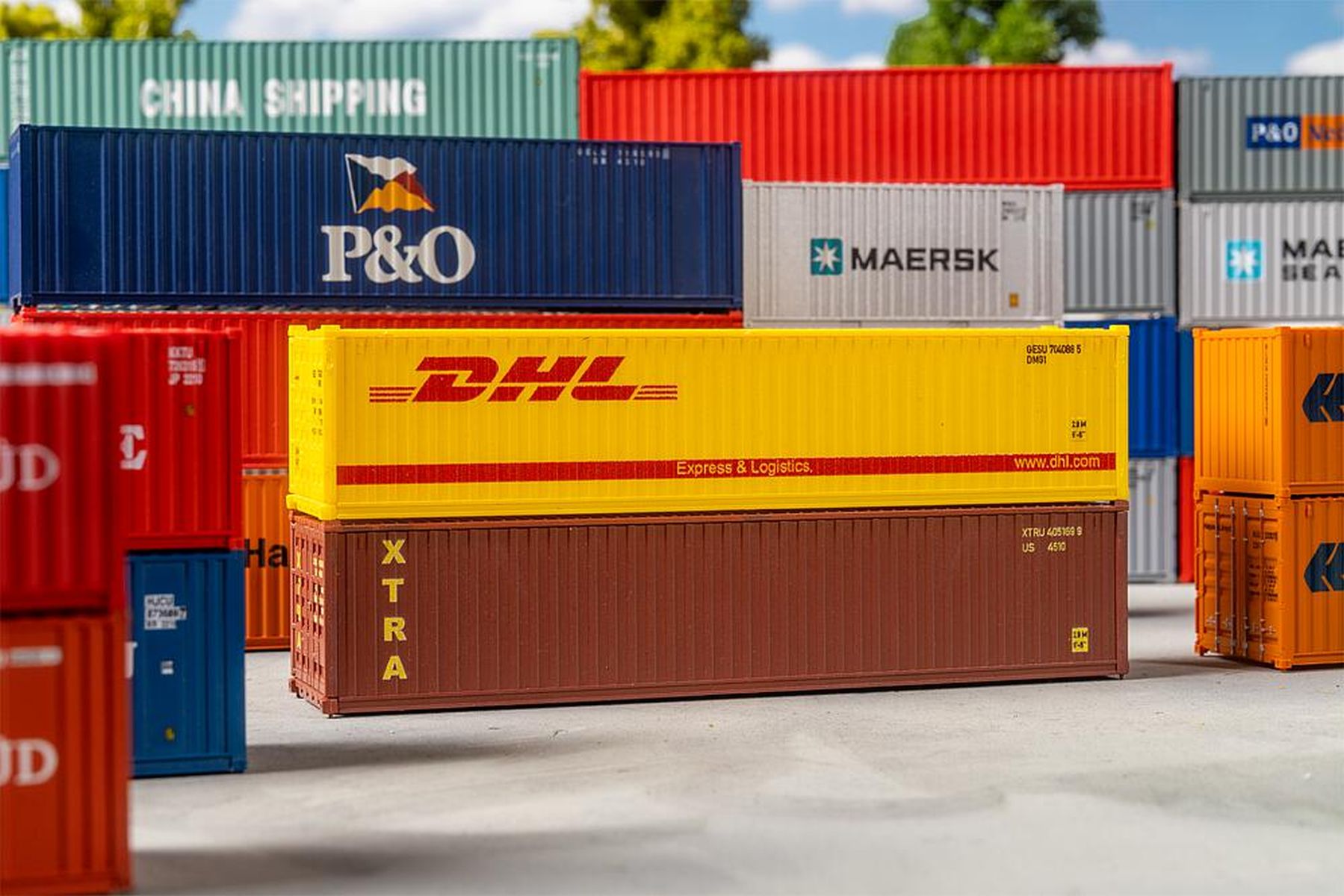 Faller 182056 - 40' Container DHL und XTRA