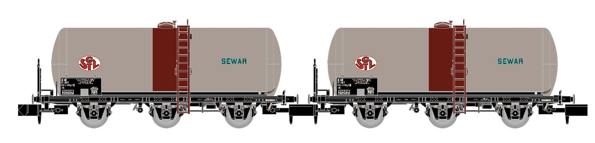 Arnold HN6675 - 2er Set Weinkesselwagen, SNCF, Ep.IV 'SGTL SEWAR'