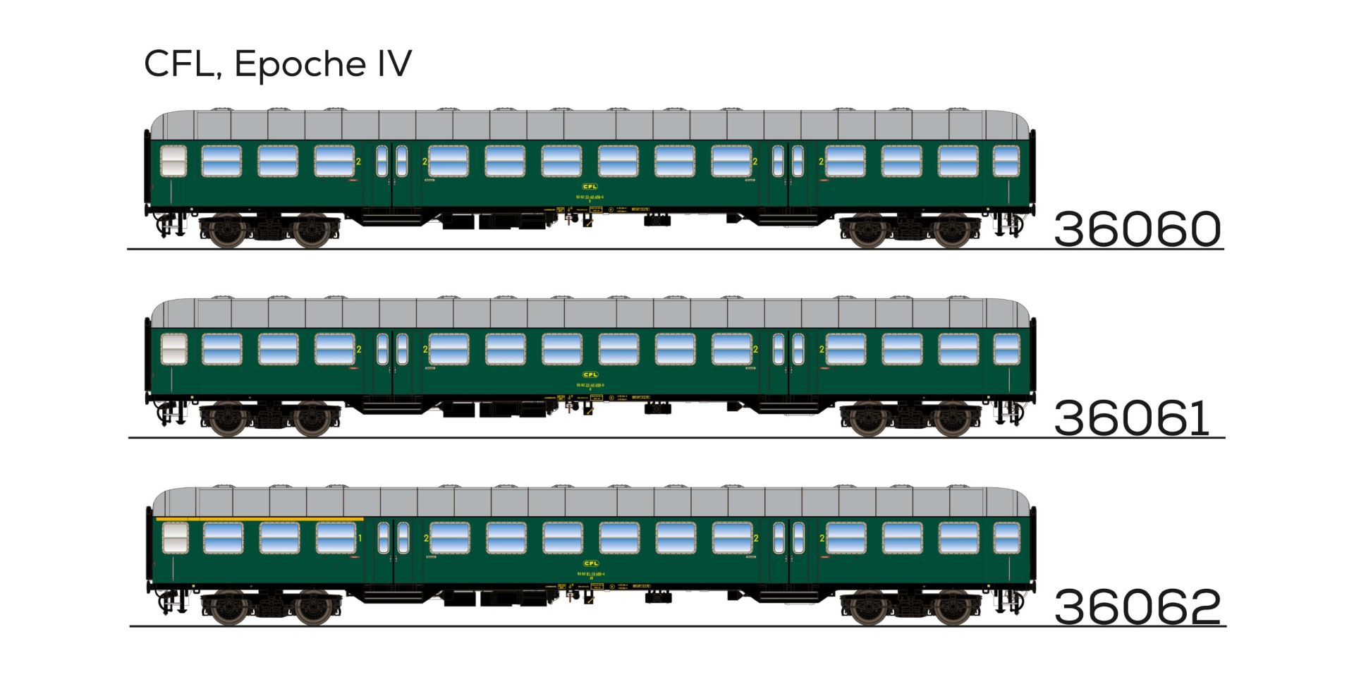 ESU 36062 - Personenwagen 'Silberling', AB 82 81-10 480, CFL Ep.IV