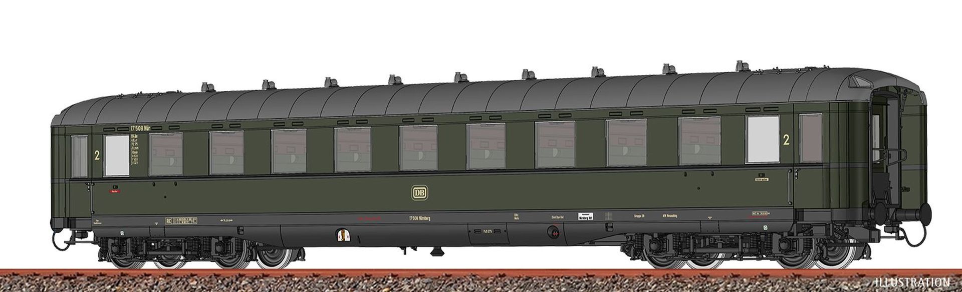 Brawa 51043 - Personenwagen B4üe, DB, Ep.III