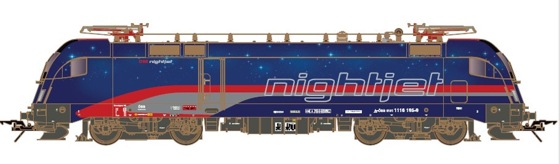 Lenz 40311-10 - Elektrolok 'Taurus' 1116 195-9, ÖBB, Ep.VI 'Nightjet'
