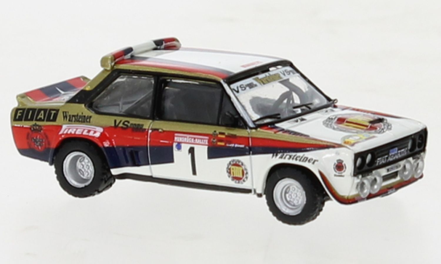 Brekina 22663 - Fiat 131 Abarth, No.1, Fiat Warsteiner, Rally Hunsrück, W.Röhrl, 1980 Brekina 22663 - Fiat 131 Abarth, No.1, Fiat Warsteiner, Rally Hunsrück, W.Röhrl, 1980