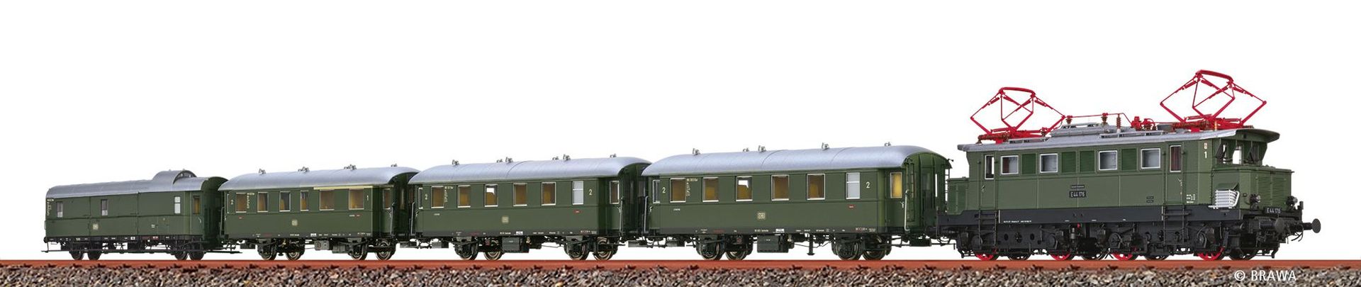 Brawa 50895 - Zugset Höllentalbahn mit E44 und Personenwagen, DB, Ep.III, DC-Sound-Extra