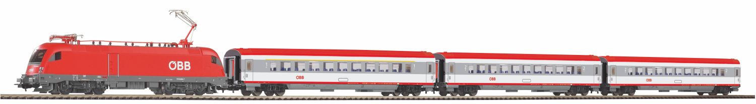 Piko 97947 - Analoges Startset mit Taurus und Personenzug, ÖBB, Ep.V, A-Gleis mit Bettung