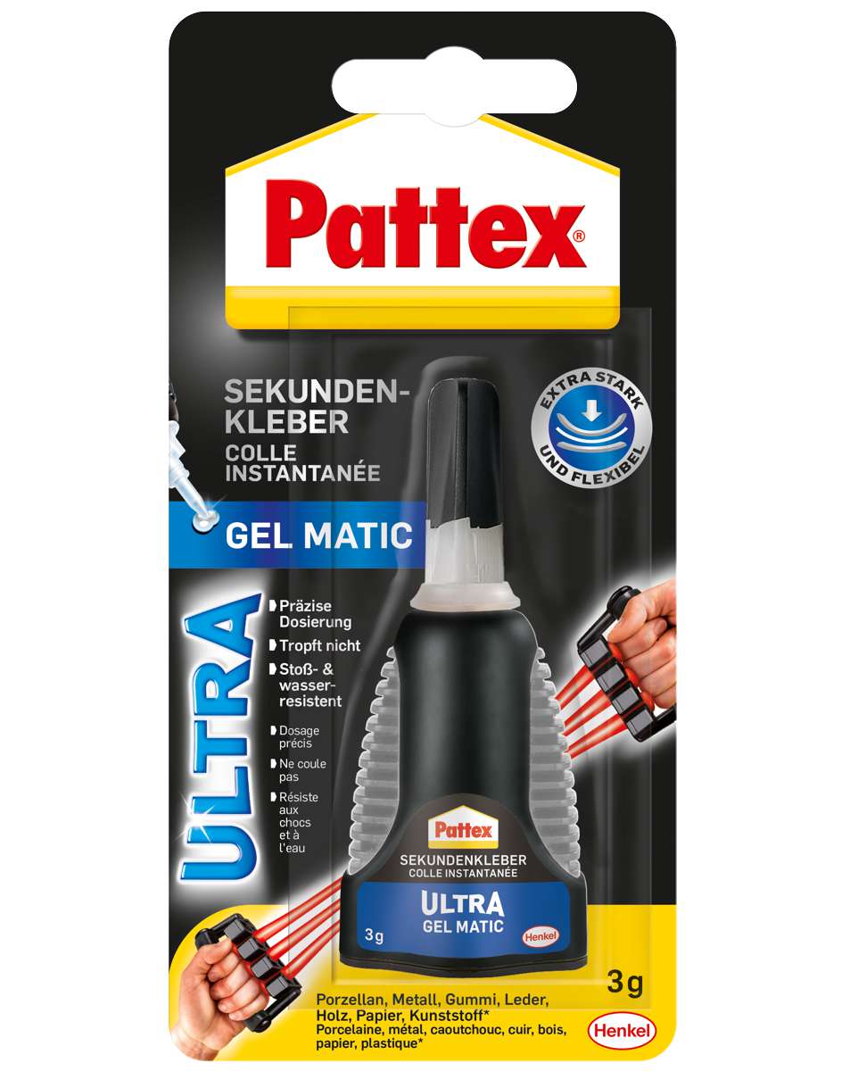 Pattex 15740 - Sekundenkleber ULTRA GEL MATIC, 3 g