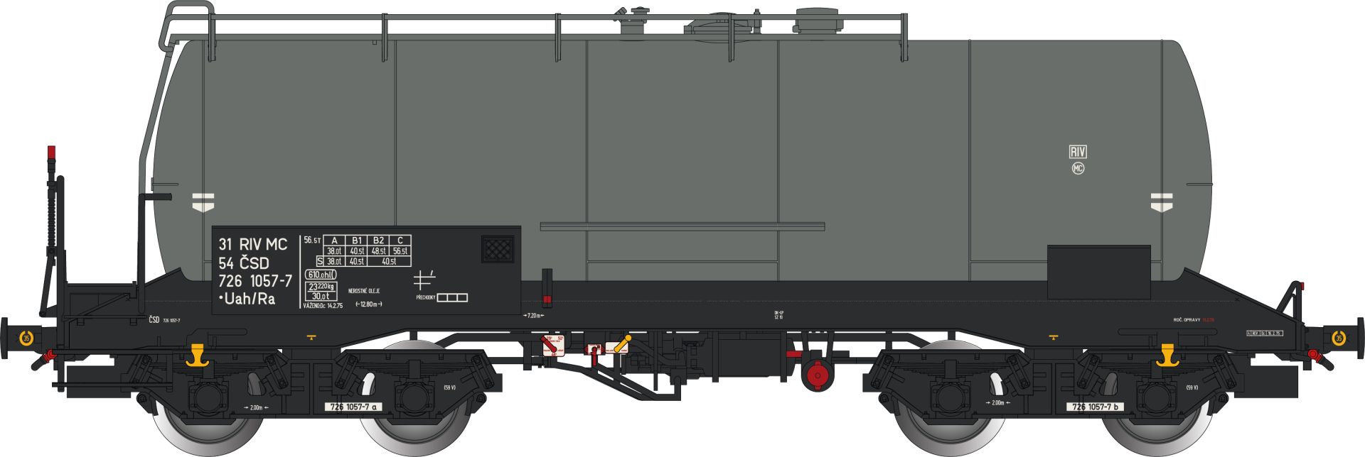 Albert Modell 726001 - Kesselwagen Uah/Ra, CSD, Ep.IV