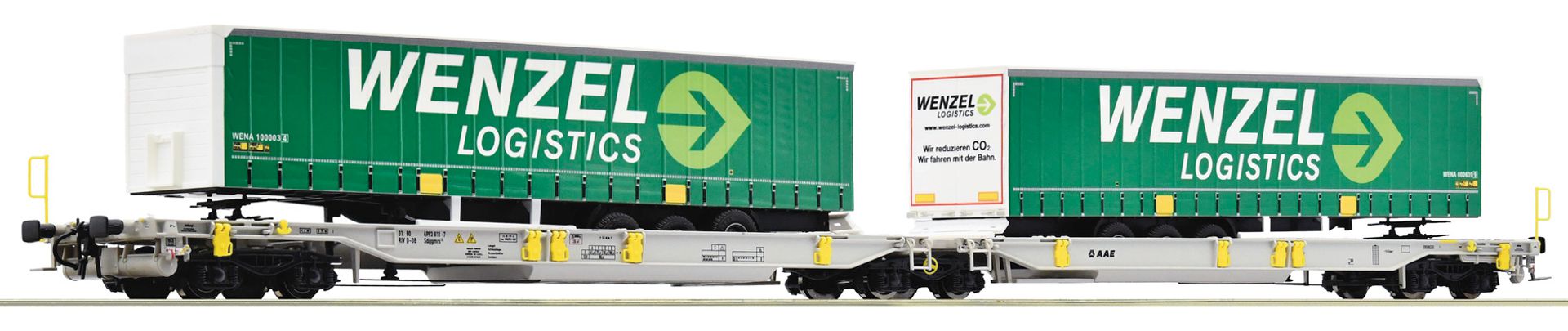 Roco 77362 - Doppeltaschen-Gelenkwagen, AAE, Ep.VI 'WENZEL Logistics'