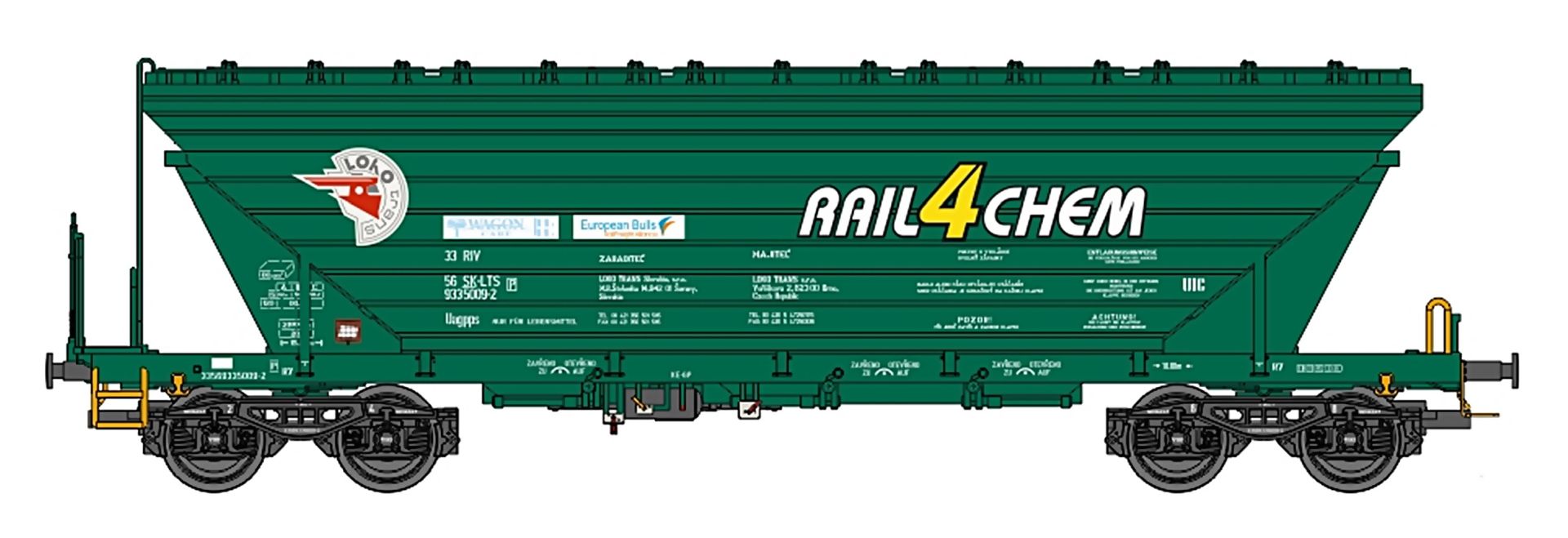 NPE NW 52219 - Getreidesilowagen Uagpps, Slowenien, Rail4Chem, Ep.V-VI