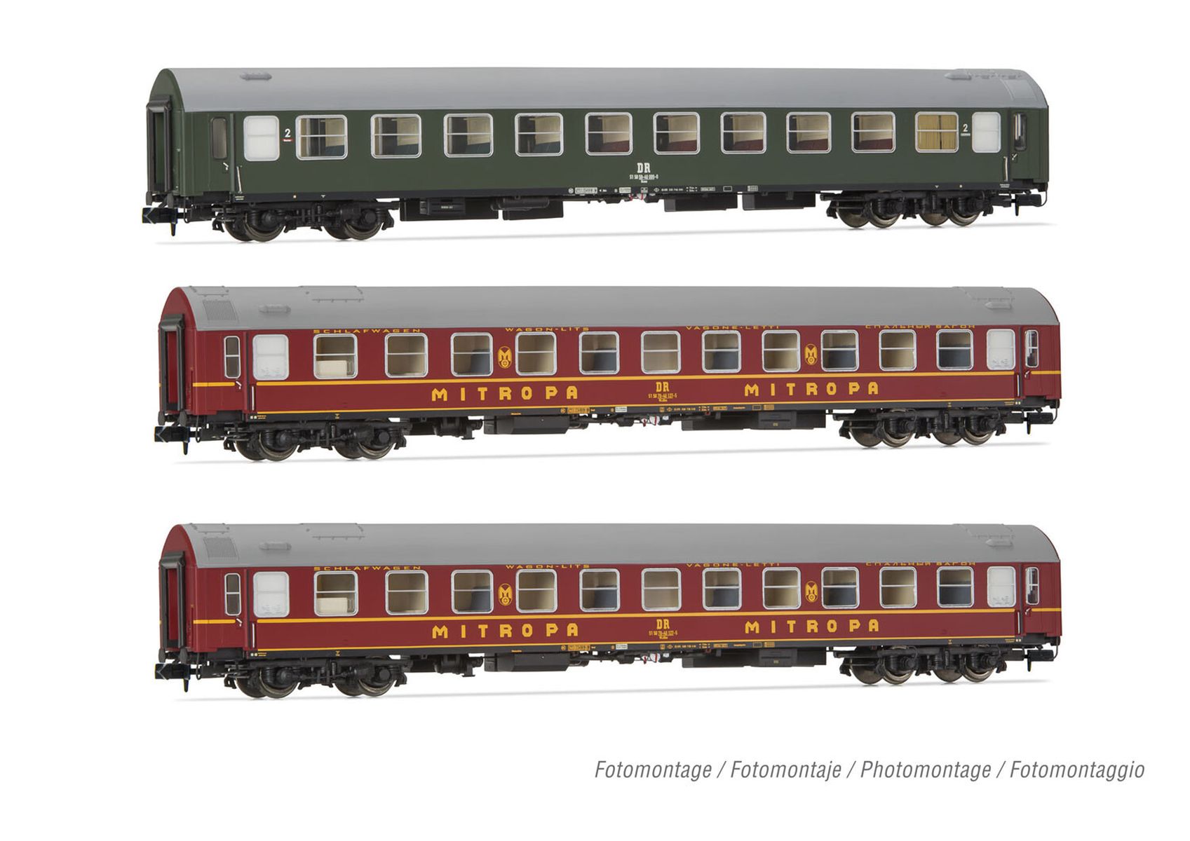 Arnold HN4423 - 3er Set Personenwagen 'Spree-Aplen-Express', DR, Ep.IV