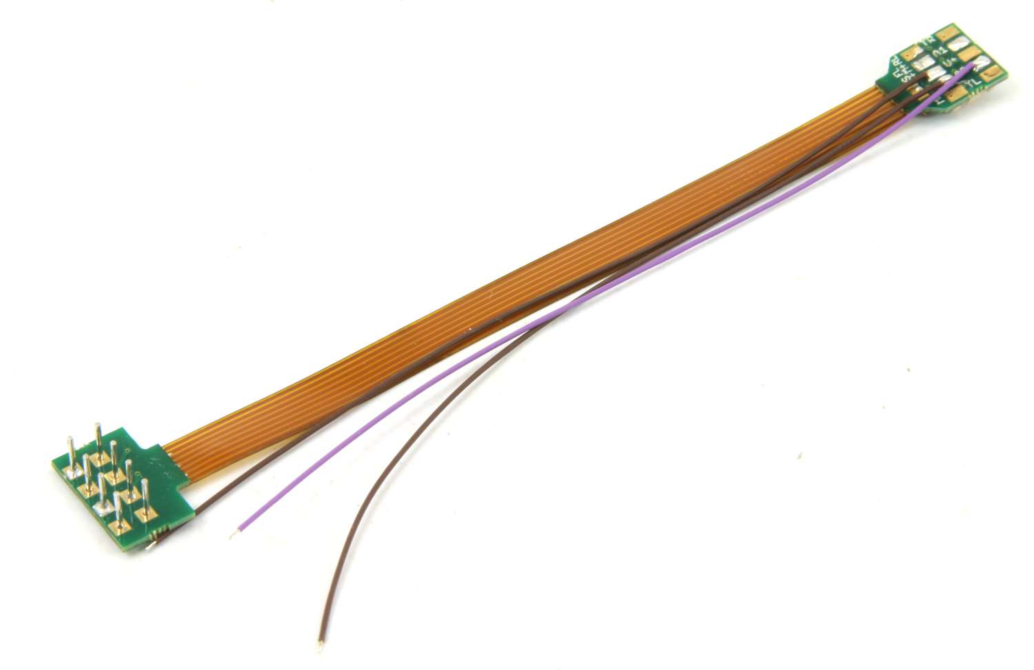 ESU 51995 - Adapterplatine, 18-pol. Next18 Buchse auf NEM652 8-pin, Flex, 88mm, mit Schrumpfschlach